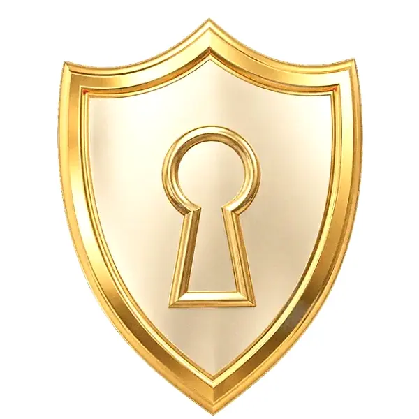 Shield with keyhole — Pure Casino
