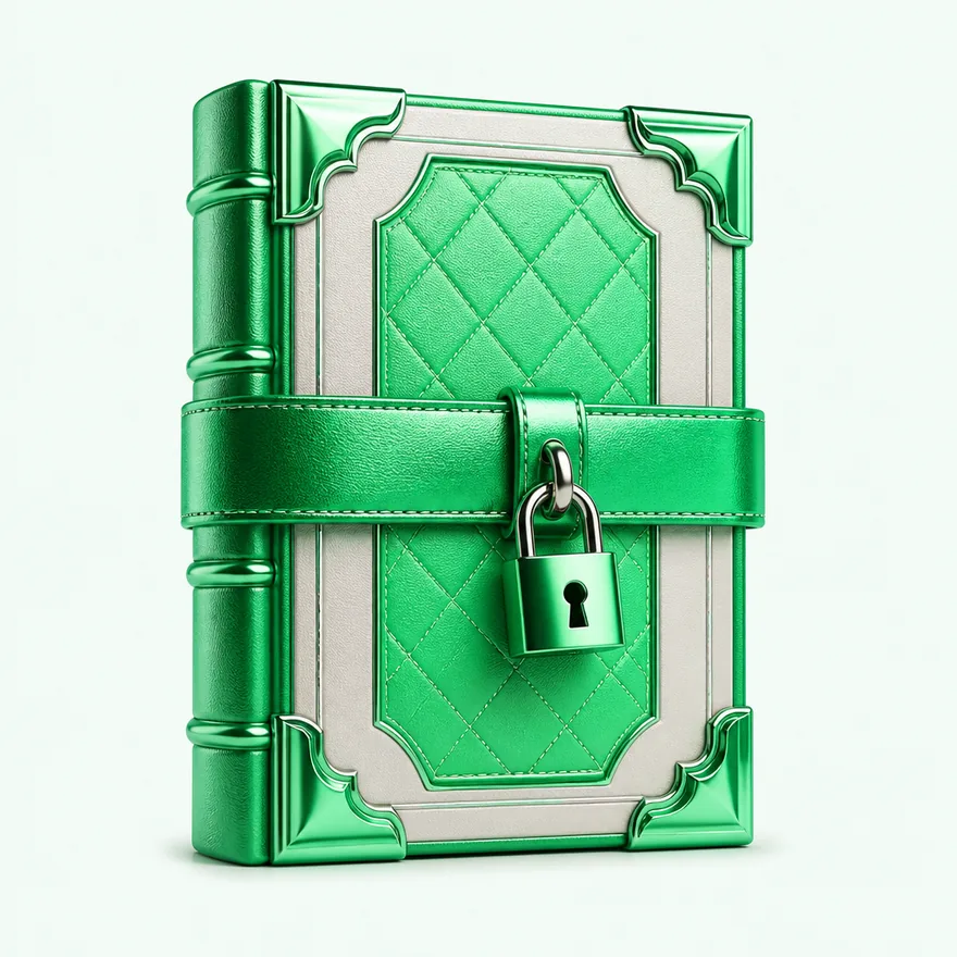 Book with padlock strap — Pure Casino