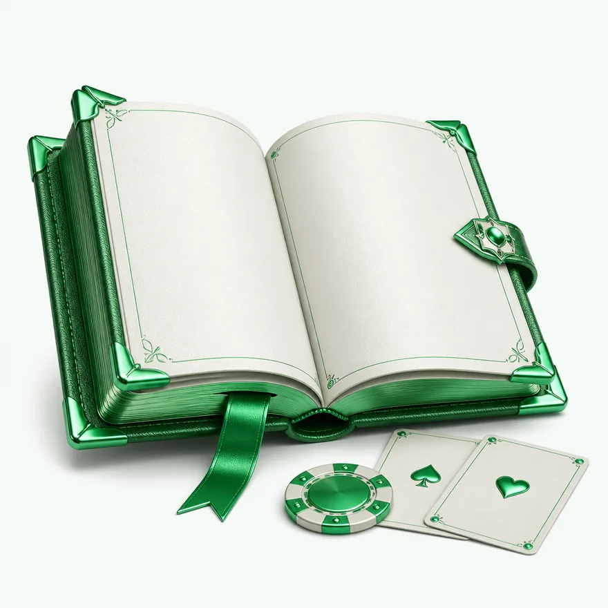 Open rulebook with cards — Pure Casino