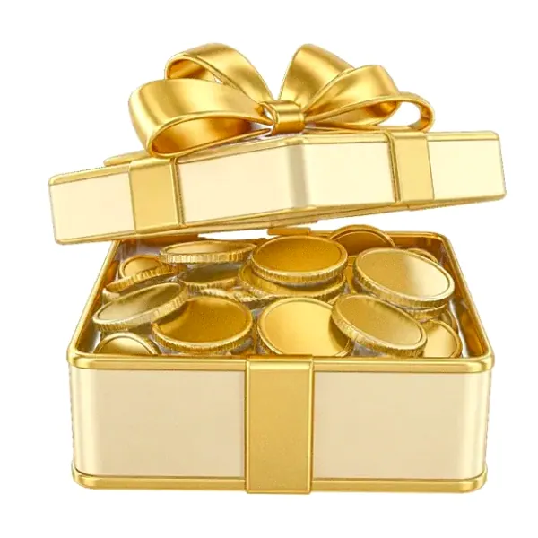 Gift box with coins — Pure Casino
