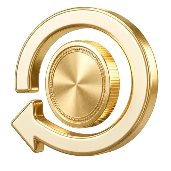 Coin with circular arrow — Pure Casino