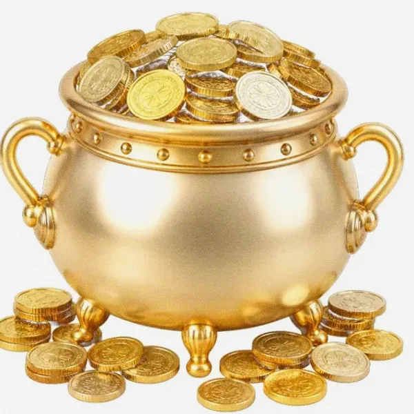 Coin-filled cauldron — Pure Casino