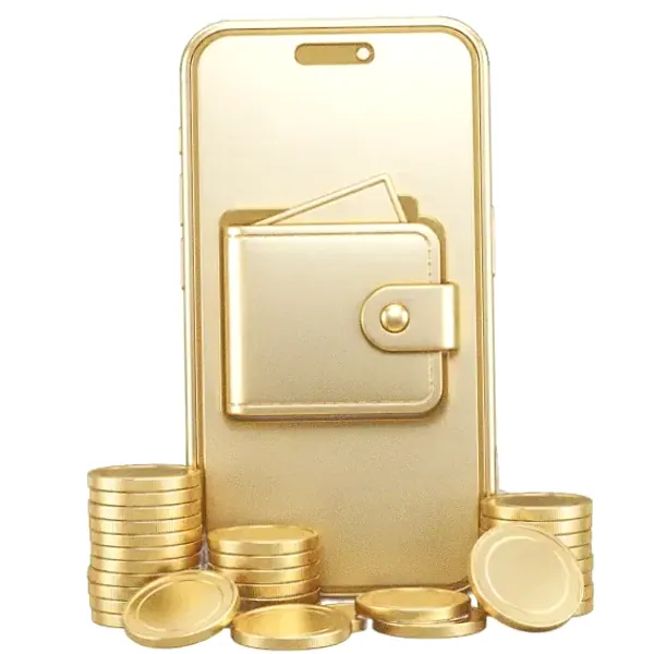 Smartphone with wallet — Pure Casino