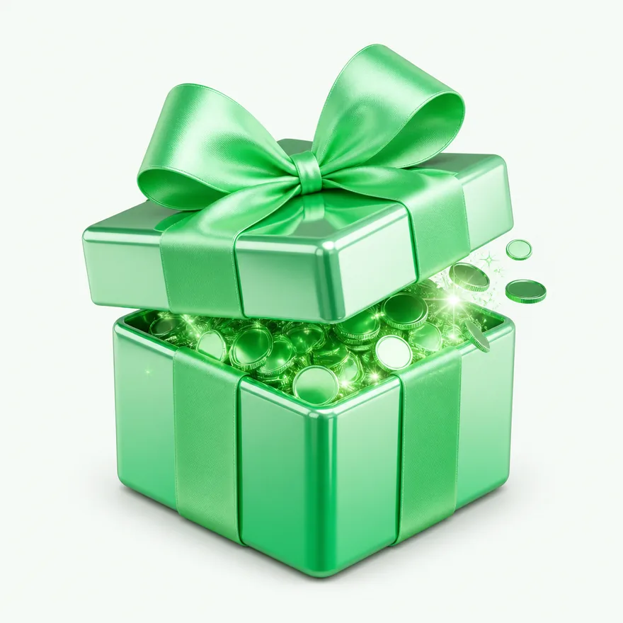 Ribbon-tied gift box — Pure Casino