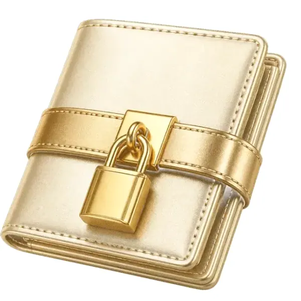 Locked leather wallet — Pure Casino