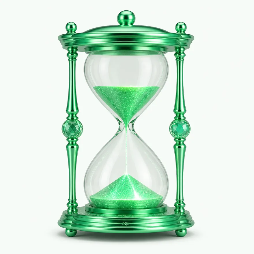 Ornate hourglass — Pure Casino