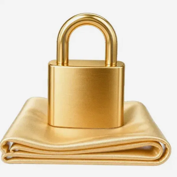 Padlock on folded cloth — Pure Casino